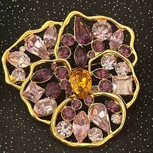 Nolan Miller Purple Pansy Brooch